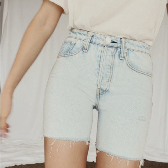 Rag & Bone “Maya High Rise Midi Short in Nevada Blue” -24 - Picture 3 of 10